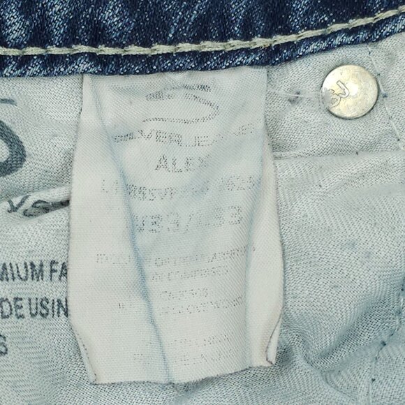 Silver Jeans Alex Bootcut Womens Size 33 Distressed Low Rise Med Wash Denim - Picture 10 of 15